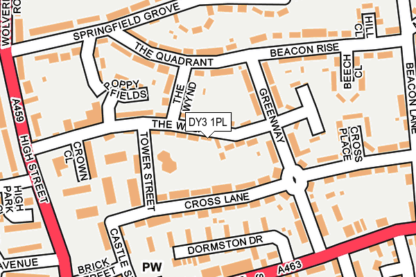 DY3 1PL map - OS OpenMap – Local (Ordnance Survey)