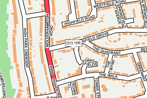 DY3 1PR map - OS OpenMap – Local (Ordnance Survey)