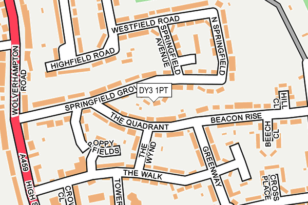 DY3 1PT map - OS OpenMap – Local (Ordnance Survey)