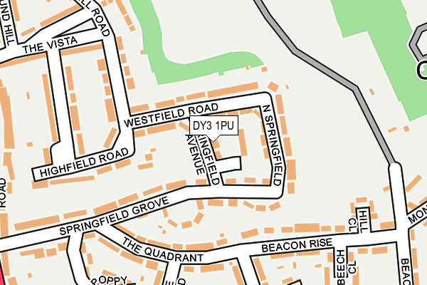 DY3 1PU map - OS OpenMap – Local (Ordnance Survey)