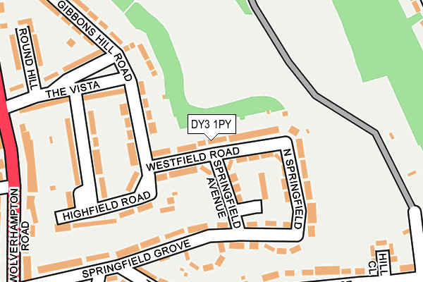 DY3 1PY map - OS OpenMap – Local (Ordnance Survey)