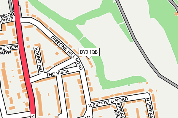 DY3 1QB map - OS OpenMap – Local (Ordnance Survey)