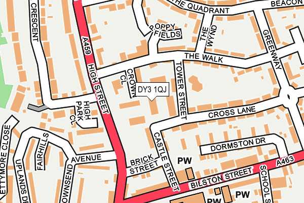 DY3 1QJ map - OS OpenMap – Local (Ordnance Survey)