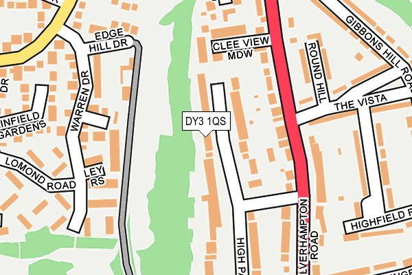 DY3 1QS map - OS OpenMap – Local (Ordnance Survey)