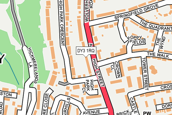 DY3 1RQ map - OS OpenMap – Local (Ordnance Survey)