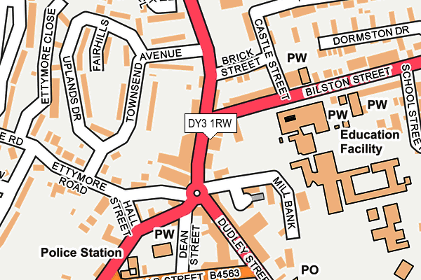 DY3 1RW map - OS OpenMap – Local (Ordnance Survey)