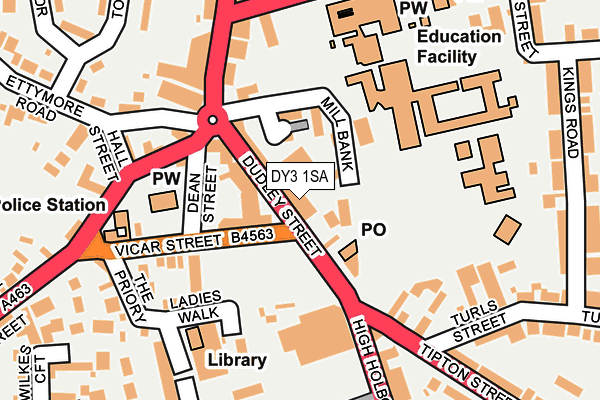DY3 1SA map - OS OpenMap – Local (Ordnance Survey)