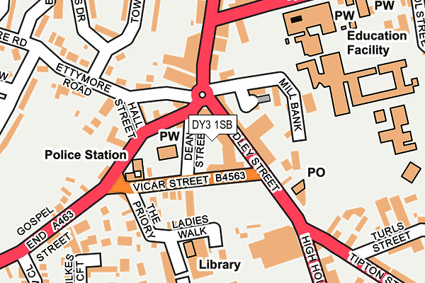 DY3 1SB map - OS OpenMap – Local (Ordnance Survey)