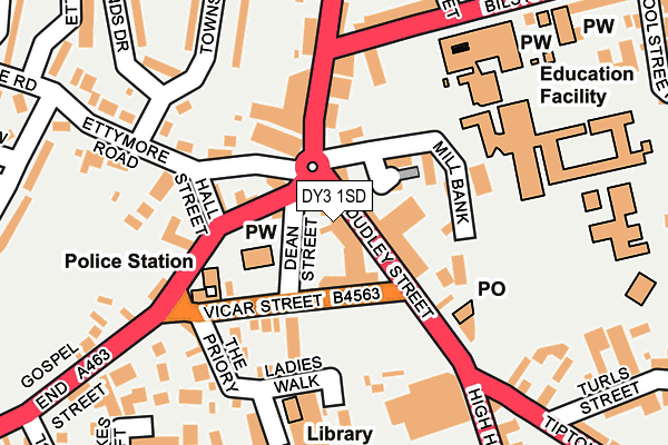 DY3 1SD map - OS OpenMap – Local (Ordnance Survey)