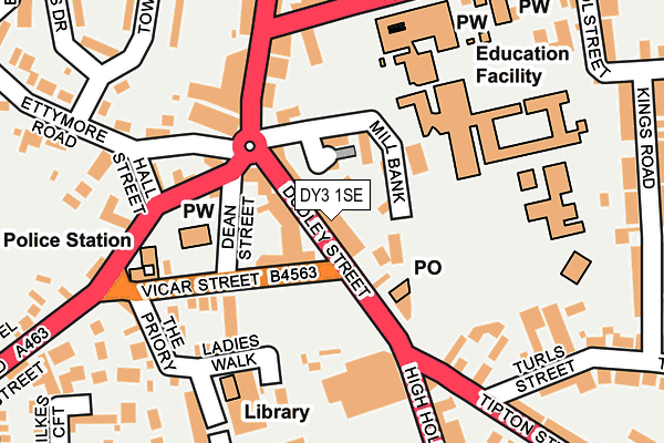 DY3 1SE map - OS OpenMap – Local (Ordnance Survey)