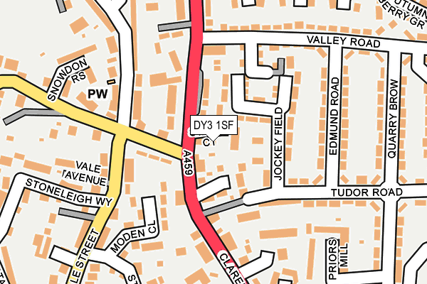 DY3 1SF map - OS OpenMap – Local (Ordnance Survey)