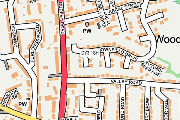 DY3 1SH map - OS OpenMap – Local (Ordnance Survey)