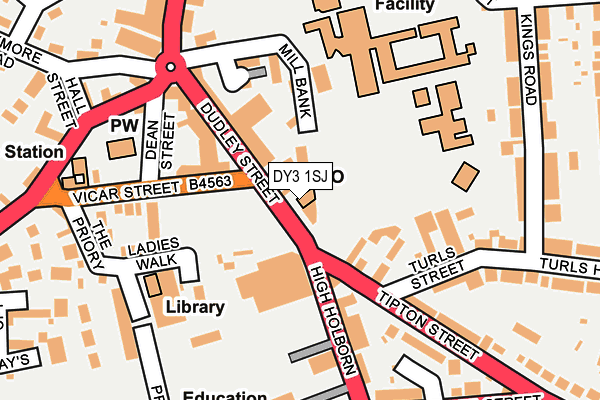 DY3 1SJ map - OS OpenMap – Local (Ordnance Survey)