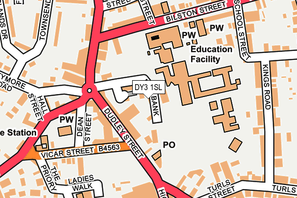 DY3 1SL map - OS OpenMap – Local (Ordnance Survey)