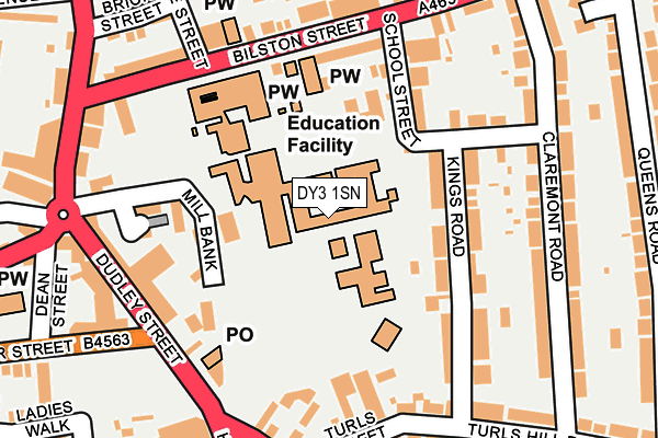 DY3 1SN map - OS OpenMap – Local (Ordnance Survey)