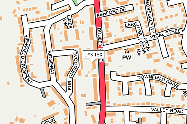 DY3 1SX map - OS OpenMap – Local (Ordnance Survey)