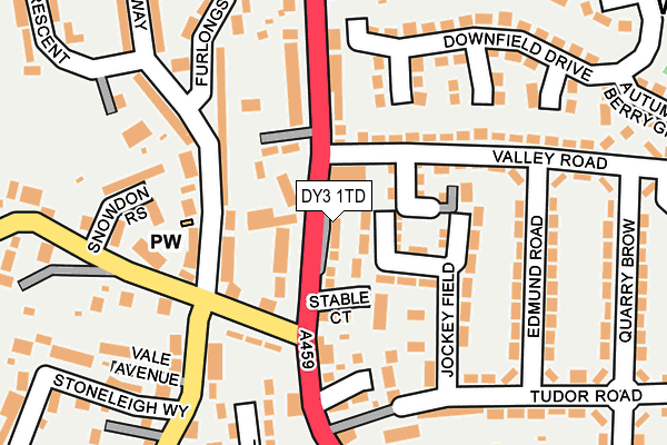 DY3 1TD map - OS OpenMap – Local (Ordnance Survey)