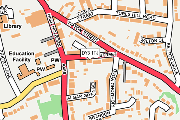 DY3 1TJ map - OS OpenMap – Local (Ordnance Survey)