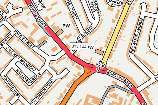 DY3 1UZ map - OS OpenMap – Local (Ordnance Survey)
