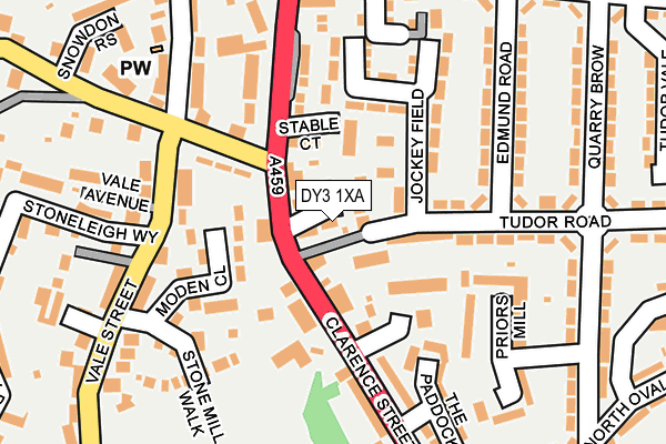 DY3 1XA map - OS OpenMap – Local (Ordnance Survey)