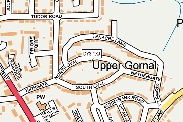 DY3 1XJ map - OS OpenMap – Local (Ordnance Survey)