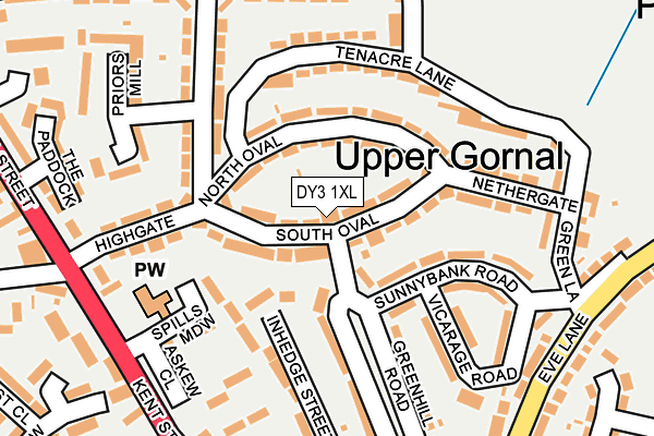 DY3 1XL map - OS OpenMap – Local (Ordnance Survey)