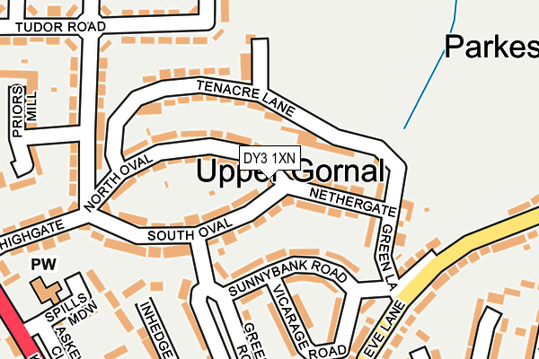 DY3 1XN map - OS OpenMap – Local (Ordnance Survey)