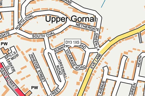 DY3 1XS map - OS OpenMap – Local (Ordnance Survey)