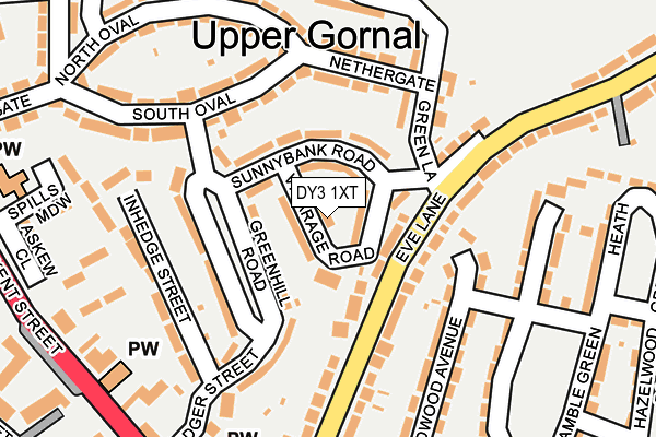 DY3 1XT map - OS OpenMap – Local (Ordnance Survey)