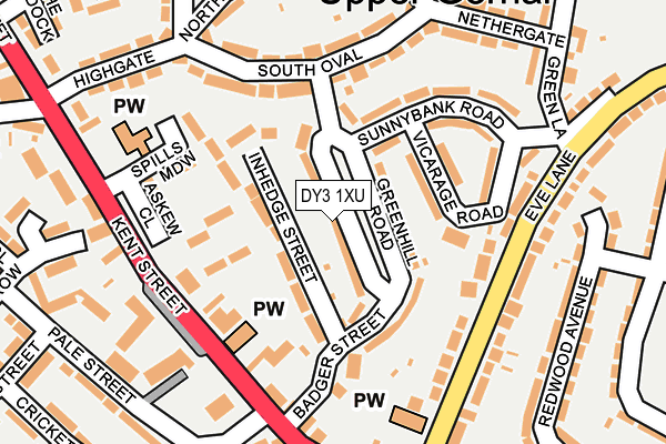 DY3 1XU map - OS OpenMap – Local (Ordnance Survey)