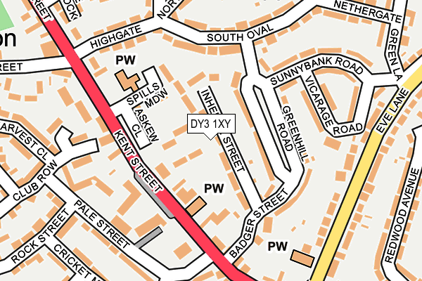 DY3 1XY map - OS OpenMap – Local (Ordnance Survey)