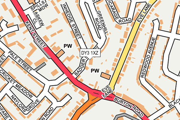 DY3 1XZ map - OS OpenMap – Local (Ordnance Survey)