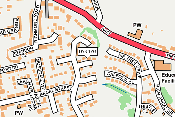 DY3 1YG map - OS OpenMap – Local (Ordnance Survey)