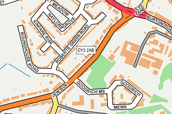 DY3 2AB map - OS OpenMap – Local (Ordnance Survey)