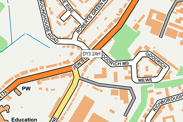 DY3 2AH map - OS OpenMap – Local (Ordnance Survey)