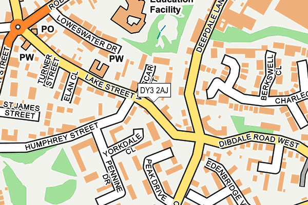 DY3 2AJ map - OS OpenMap – Local (Ordnance Survey)