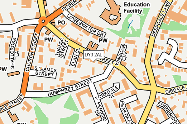 DY3 2AL map - OS OpenMap – Local (Ordnance Survey)