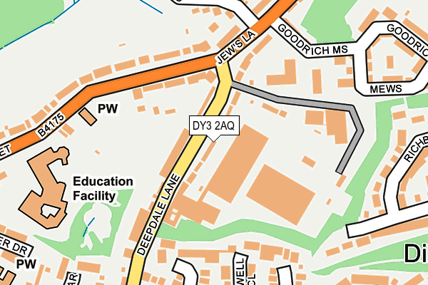 DY3 2AQ map - OS OpenMap – Local (Ordnance Survey)