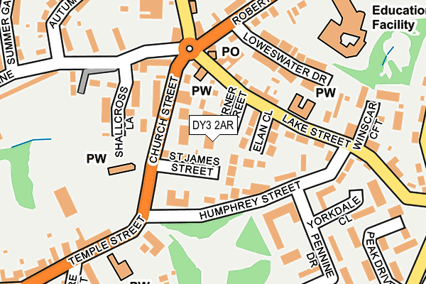 DY3 2AR map - OS OpenMap – Local (Ordnance Survey)