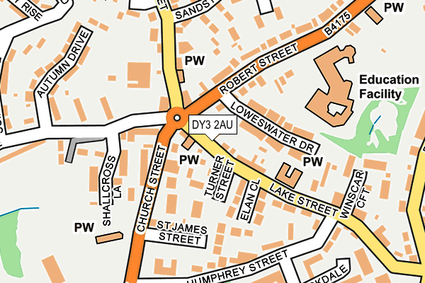 DY3 2AU map - OS OpenMap – Local (Ordnance Survey)