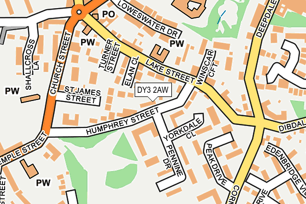 DY3 2AW map - OS OpenMap – Local (Ordnance Survey)
