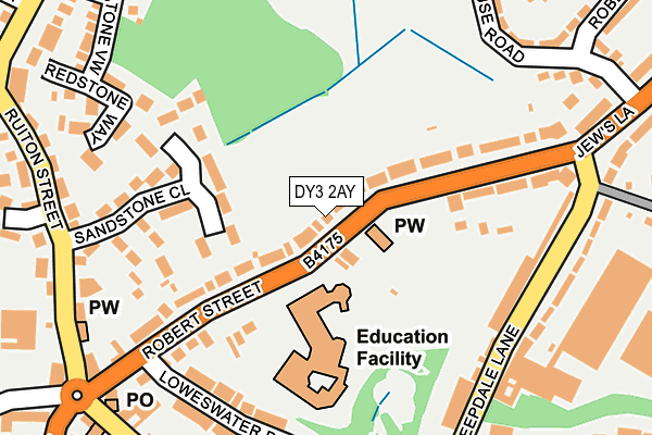 DY3 2AY map - OS OpenMap – Local (Ordnance Survey)