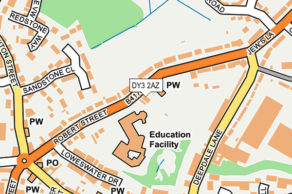 DY3 2AZ map - OS OpenMap – Local (Ordnance Survey)