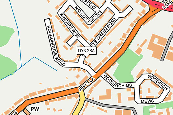 DY3 2BA map - OS OpenMap – Local (Ordnance Survey)