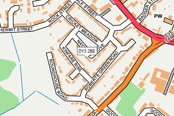 DY3 2BE map - OS OpenMap – Local (Ordnance Survey)