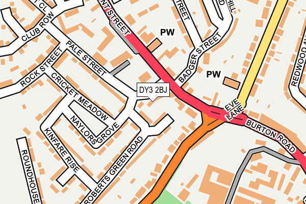 DY3 2BJ map - OS OpenMap – Local (Ordnance Survey)
