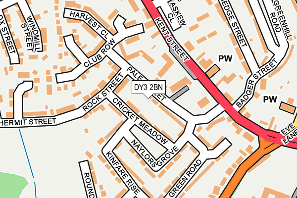 DY3 2BN map - OS OpenMap – Local (Ordnance Survey)