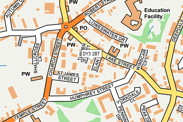 DY3 2BT map - OS OpenMap – Local (Ordnance Survey)