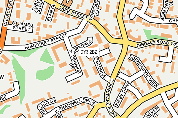 DY3 2BZ map - OS OpenMap – Local (Ordnance Survey)