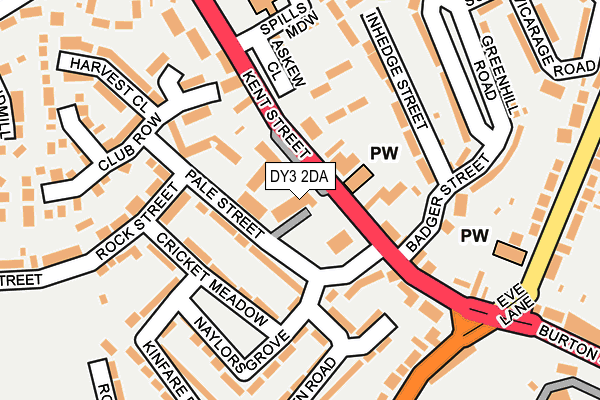 DY3 2DA map - OS OpenMap – Local (Ordnance Survey)